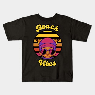 Beach Vibes Cat Kids T-Shirt